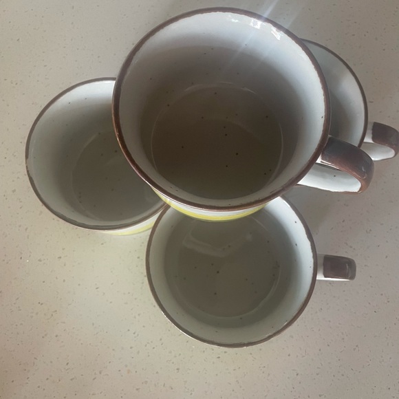 Vintage Lunch Mates Sunrise Stoneware Mugs Soup Cups - Picture 5 of 5